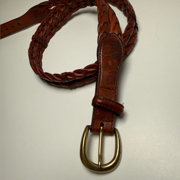 Brighton Women's Vintage 90s Brown Leather Belt Size 34/Small Western Cowgirl - Picture 2 of 16